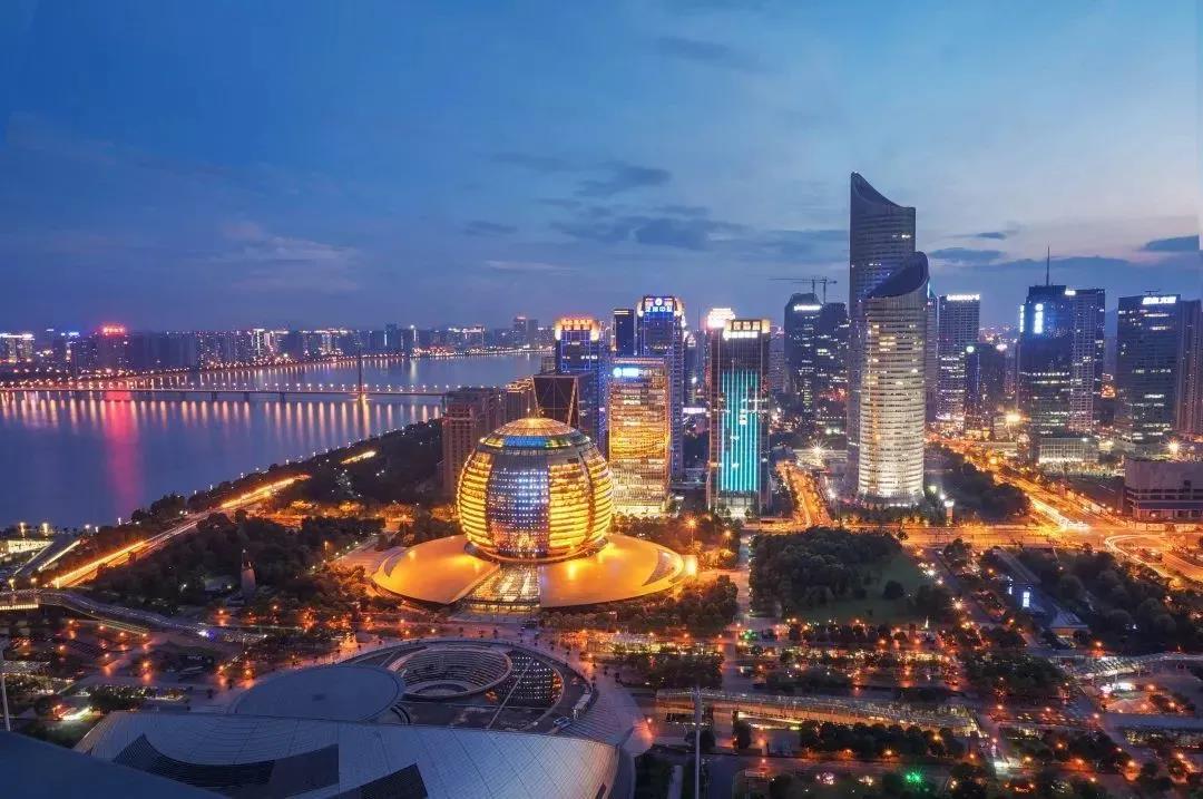 杭州標(biāo)志性建筑杭州夜景
