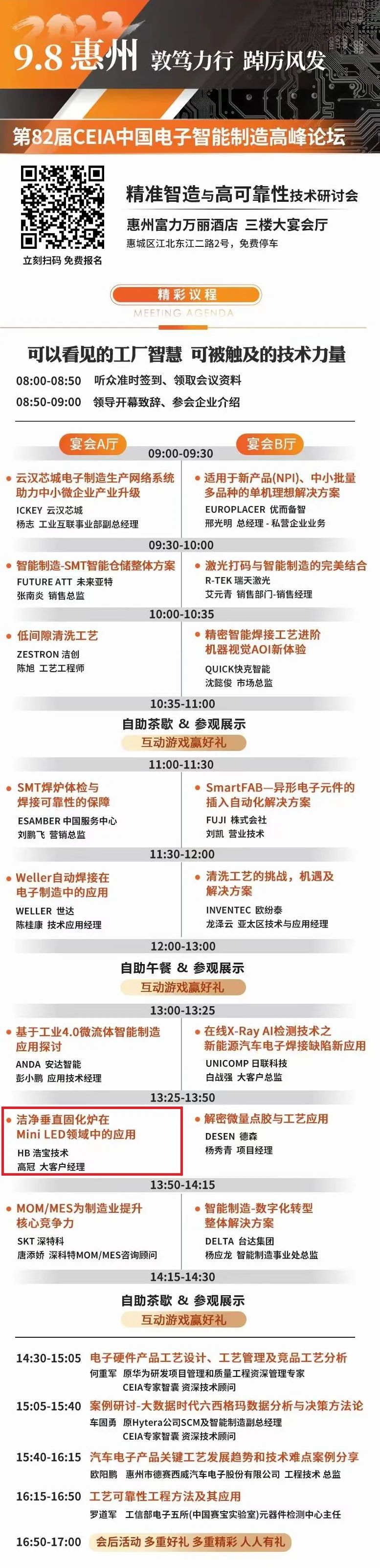 惠州CEIA高峰論壇演講議程內(nèi)容介紹