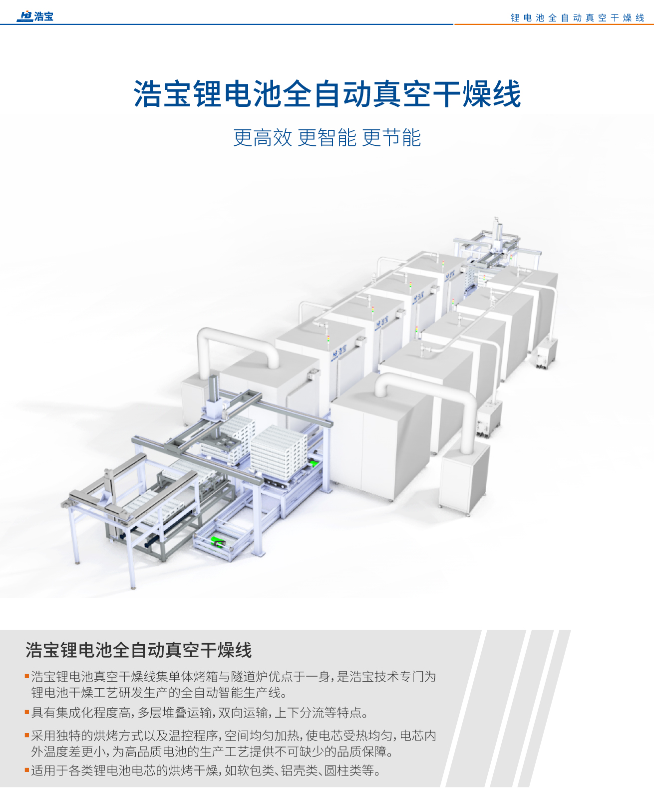 浩寶鋰電池全自動(dòng)真空干燥線