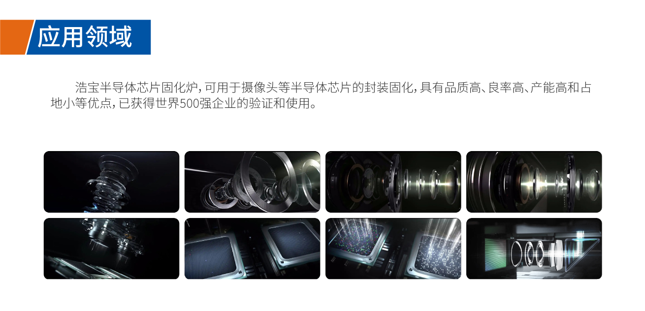 浩寶半導體固化爐適用于攝像頭等領域半導體芯片的封裝固化